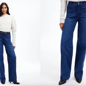 Madewell Petite Emmett Wide-Leg Full Length Jean: Patch Pocket Edition